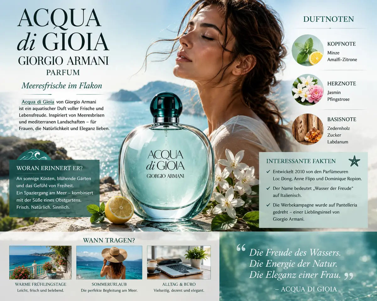 Acqua di Gioia von Giorgio Armani Parfum – Meeresfrische im Flakon