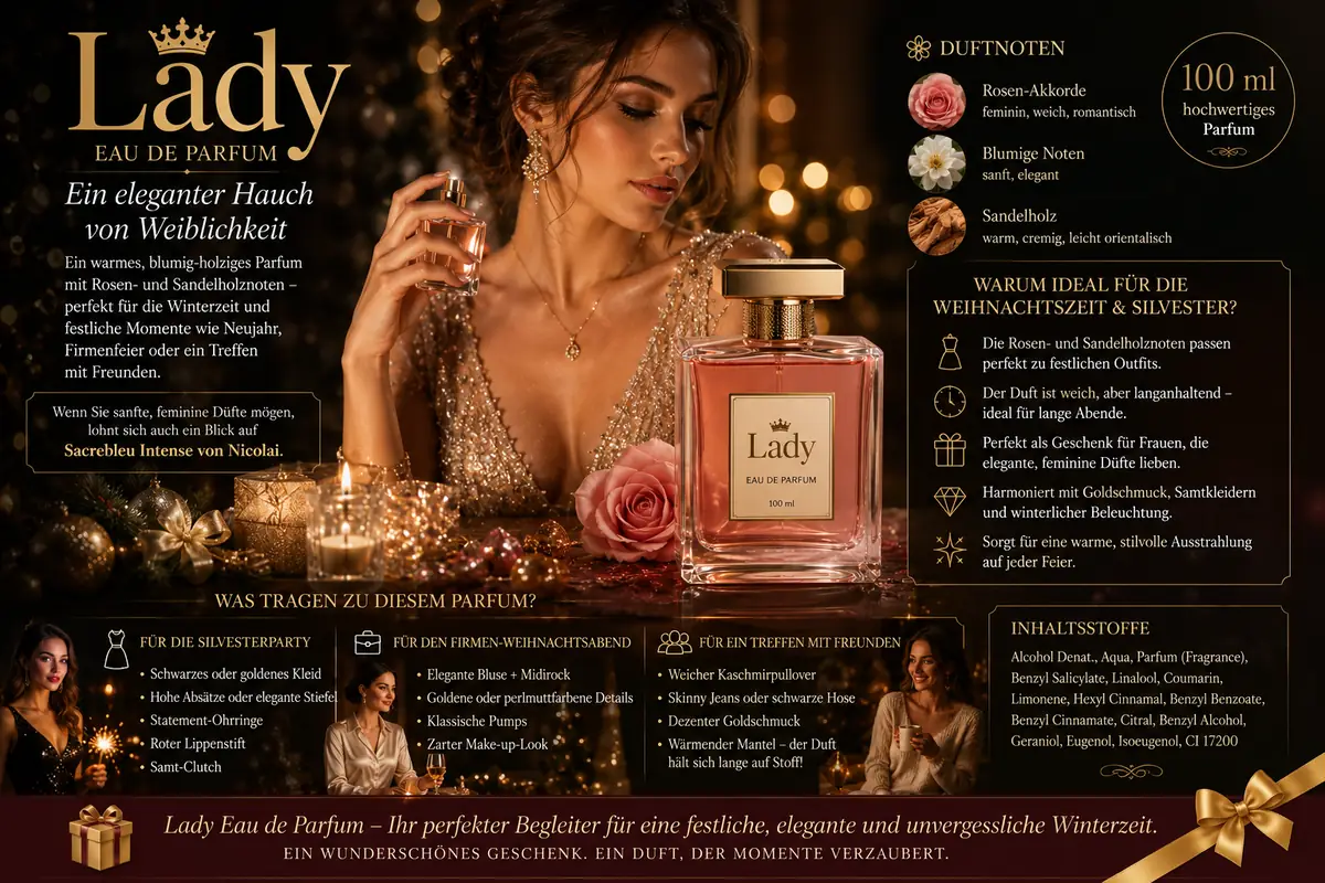Lady Eau de Parfum – Ein festlicher Duft für besondere Wintermomente